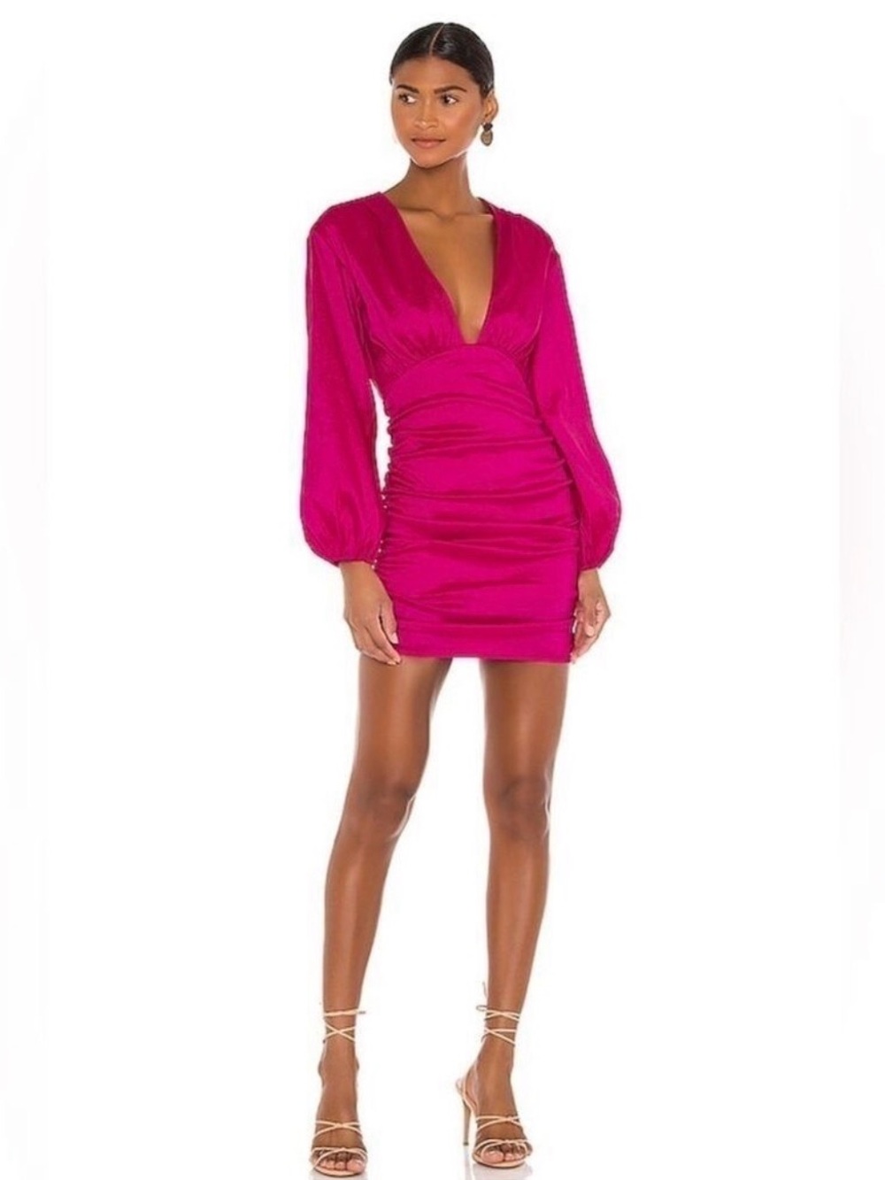 Lovers + Friends Revolve Lorenza magenta pink mini dress Small Glam Party